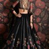 Coal Black Handcrafted Lehenga