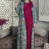 Classic Cherry Red Embroidered Saree