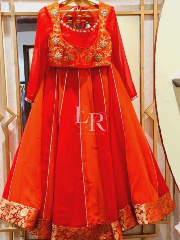 WOMEN MAROON Simmar Silk EMBROIDERY PARTY WEAR SUIT SET