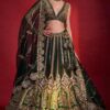 Embroidered Emerald Green Lehenga Choli