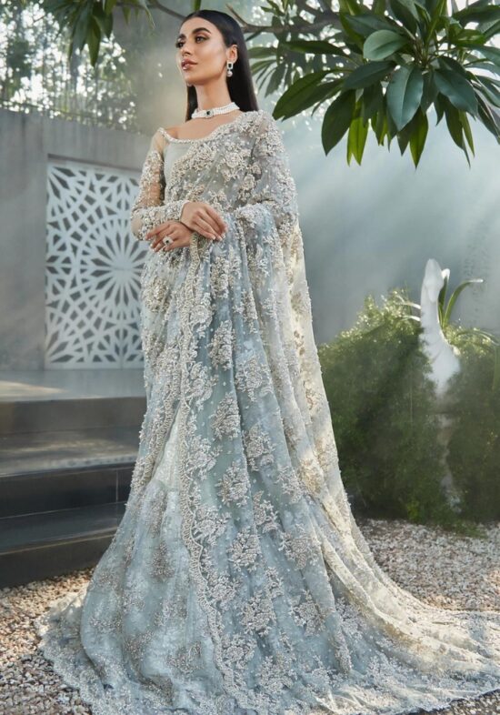 Embroidered Net Bridal Saree