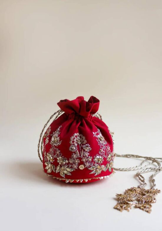 Bridal Blossom Embroidered Potli