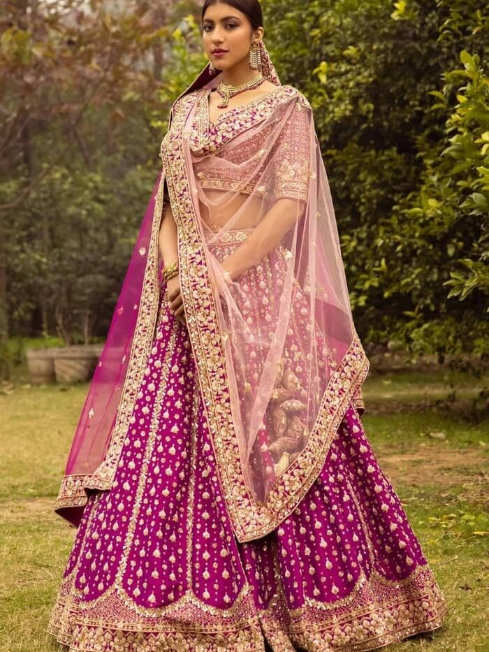 Rosy Radiance Embroidered Lehenga Choli